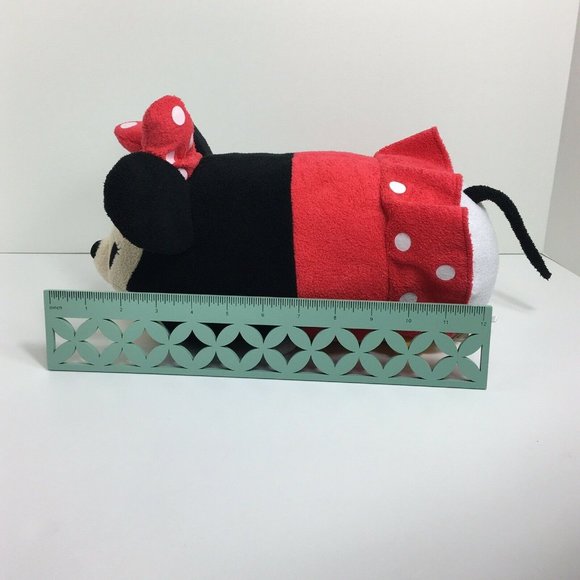 Disney Tsum Tsum Plush Minnie Mouse Red Stuffed Animal Polka Dot Toy Pillow 14” - Picture 11 of 12